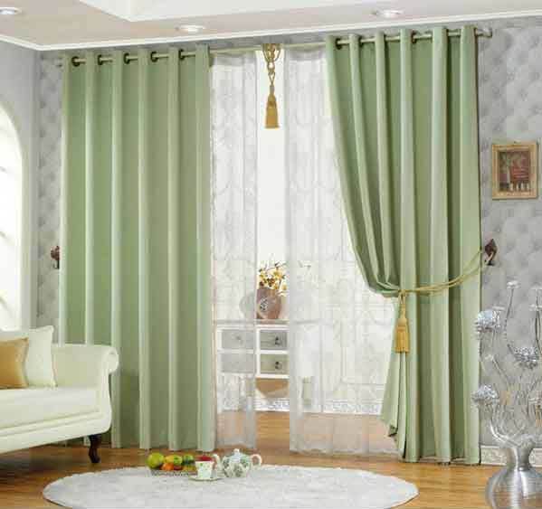 Подбор штор под зеленые обои: рекомендации с фото