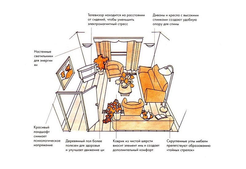 Правильная расстановка мебели по феншуй для разных комнат: детской, гостиной, кухни и спальни