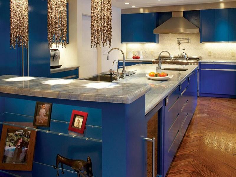 Синяя кухня 70 фото интерьеров, идеи дизайна, сочетания цветов