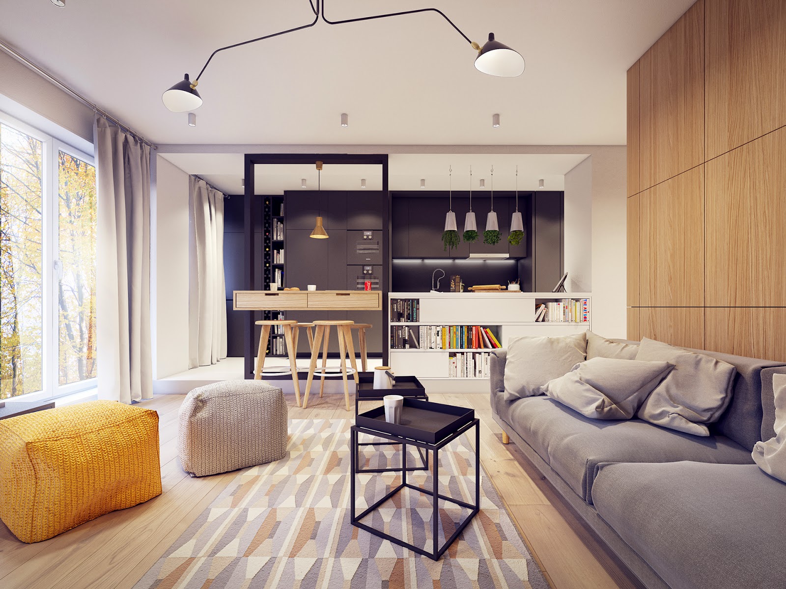 Дизайн квартиры-студии — от маленькой до большой (+30 фото)