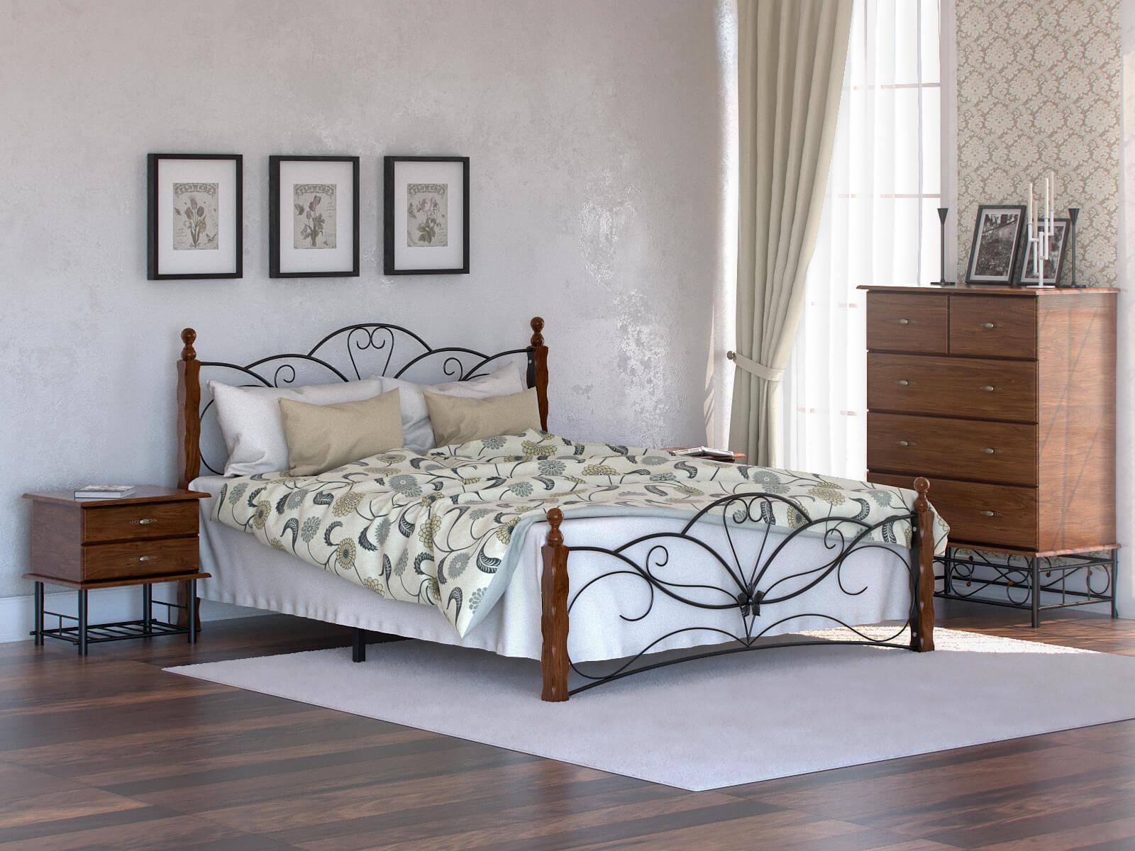 Кованые кровати в интерьере спальни +75 фото моделей