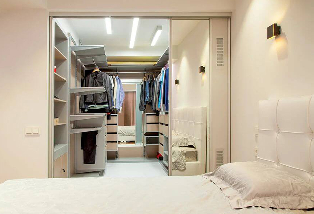 Гардеробная в спальне +100 фото: дизайн спальни с гардеробной