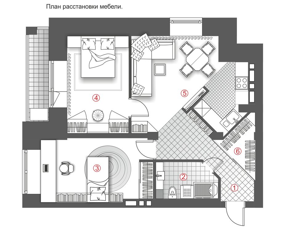 Дизайн-проект большой гостиной в частном доме