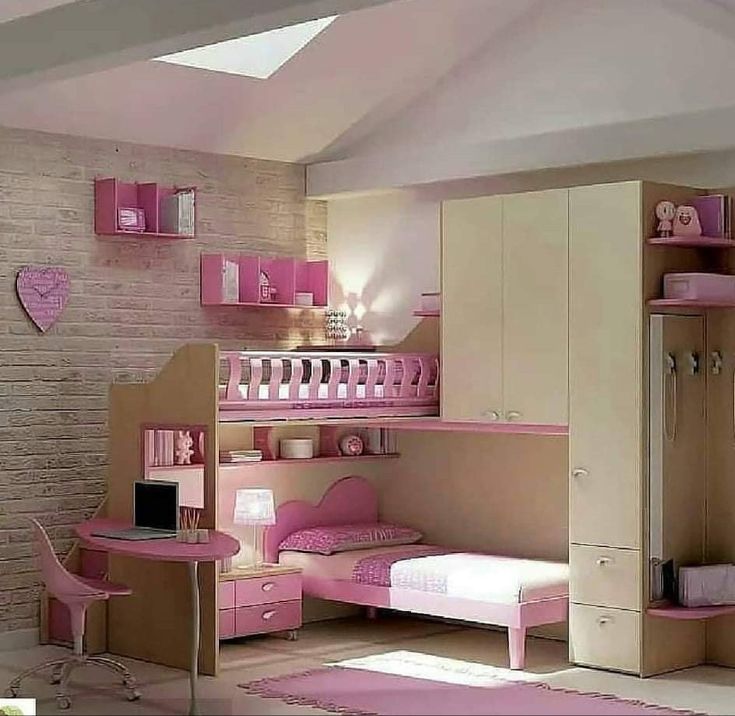 Дизайн детской комнаты для девочки 12 кв м -100 фото