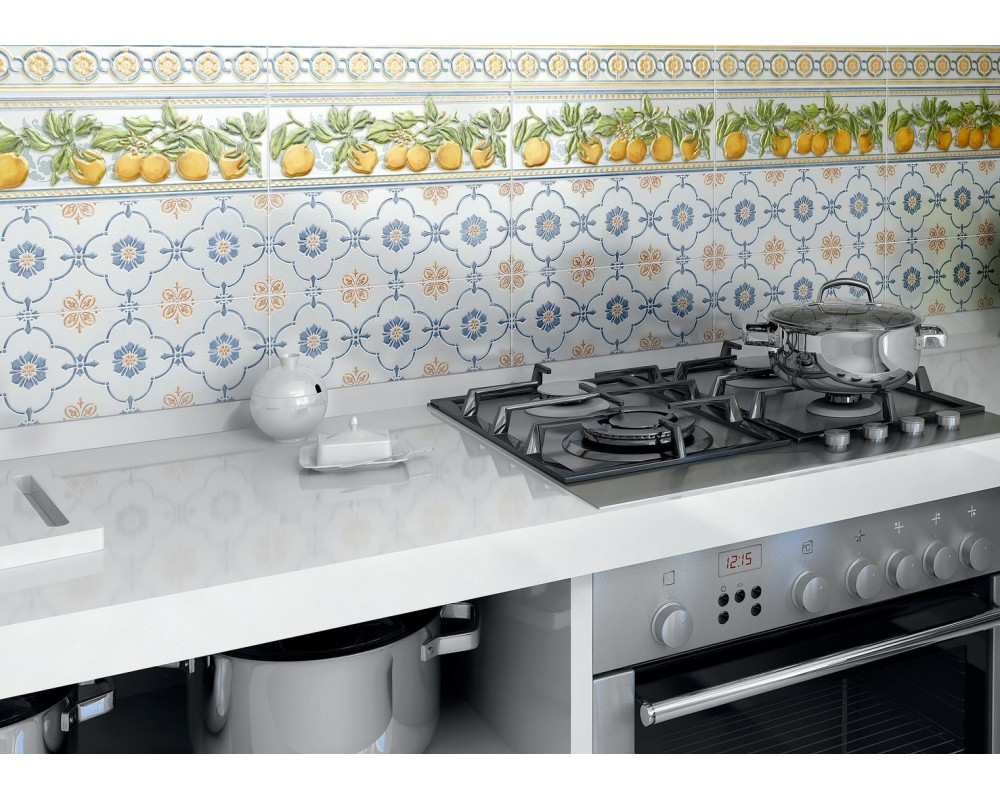 Фартук из керамической плитки: примеры выкладки на кухне