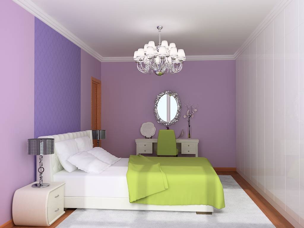 Выбор цвета для покраски стен в спальне