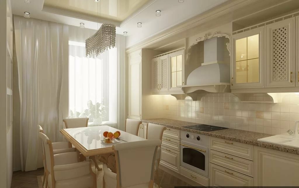Дизайн интерьера кухни 10 кв. м. (50 фото): современные и классические решения