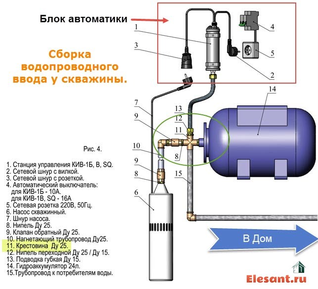 Как подключить автоматику к насосу с гидроаккумулятором схема