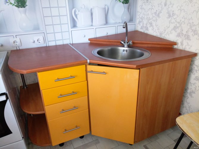 Напольный угловой шкаф на кухню: для бытовой техники, виды с размерами, фото