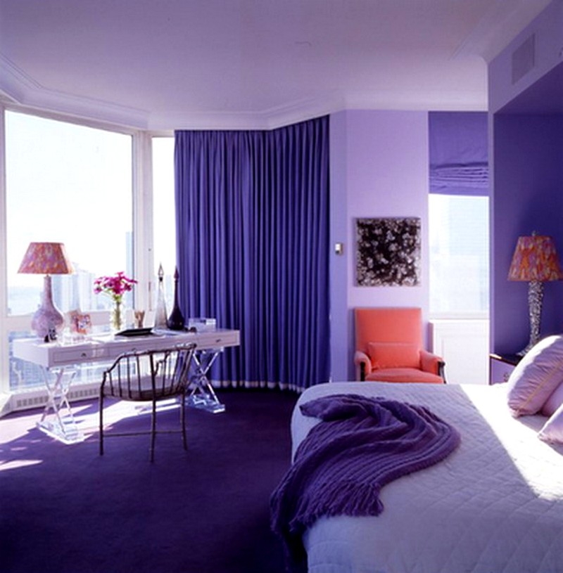 Сиреневая спальня - оформляем стильный дизайн (85 фото)