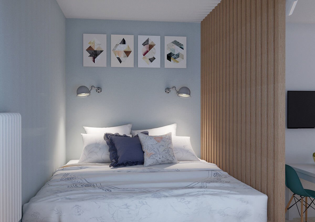 Спальня без окна: дизайнерское решение для комнаты - 11 фото