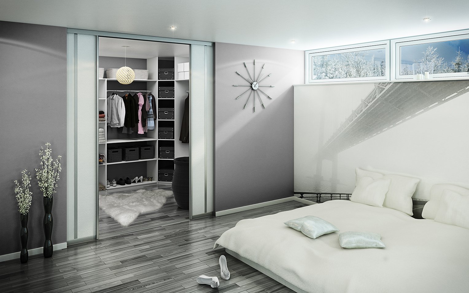 Гардеробная в спальне: выбор места и размеров. обустройство гардеробной в небольшой спальне. варианты перегородок и ширм. выбор света и полок для гардеробной (фото + видео)