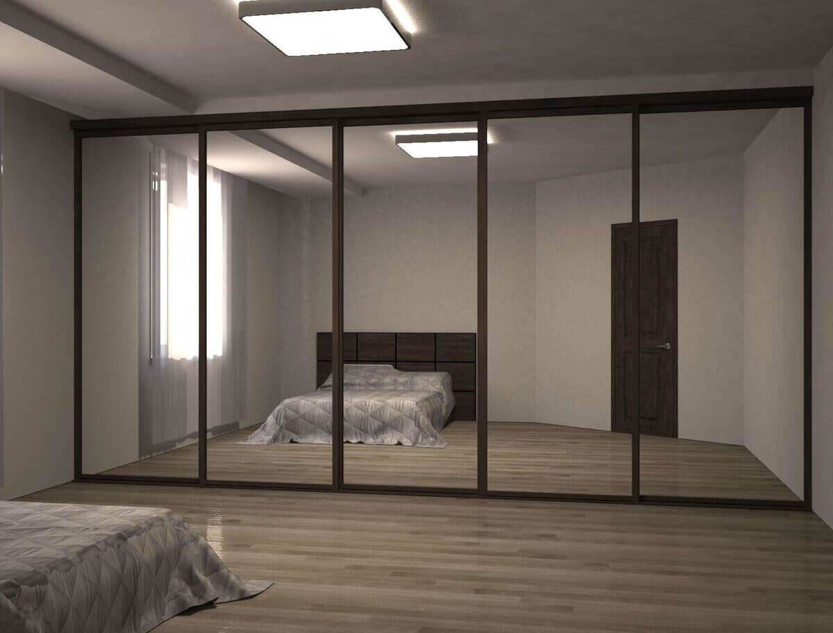 Встроенный шкаф в спальне: стильная экономия пространства (102 фото)