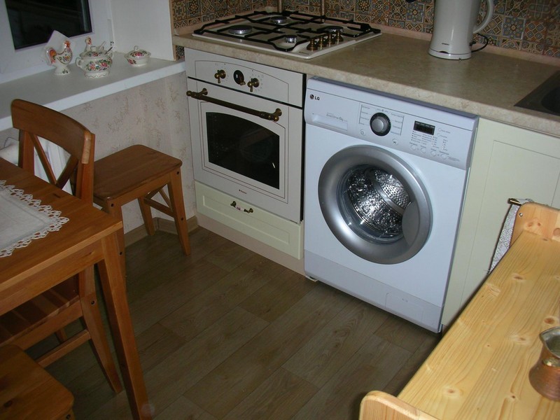Стиральная машина на кухне: варианты установки
