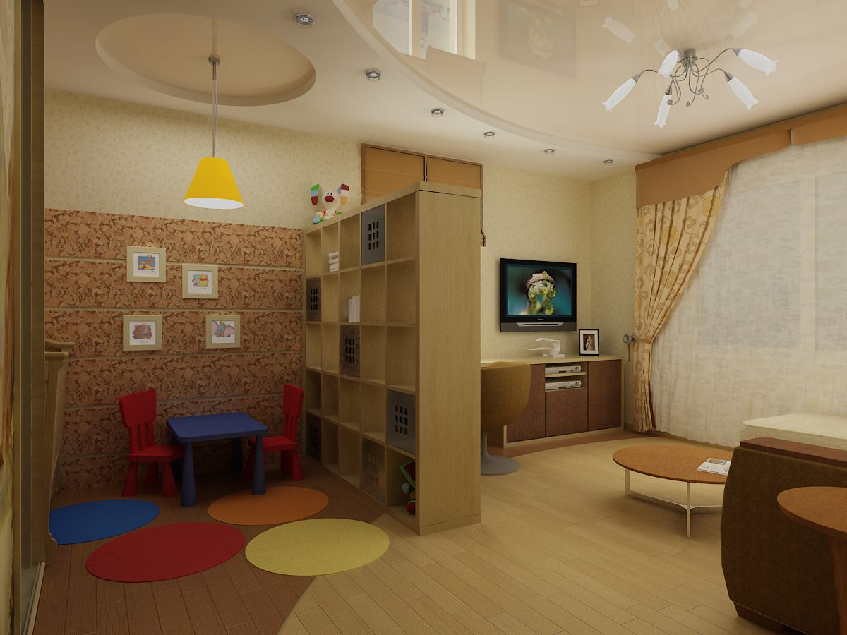 Как сделать детскую в однокомнатной квартире: как зонировать площадь