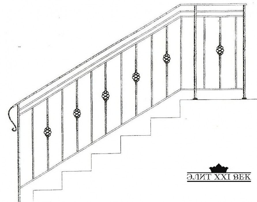 Надежные кованые ограждения лестницы: красивое оформление конструкций