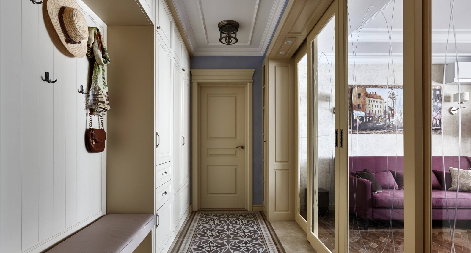 Как оформить длинный коридор в квартире фото узкий