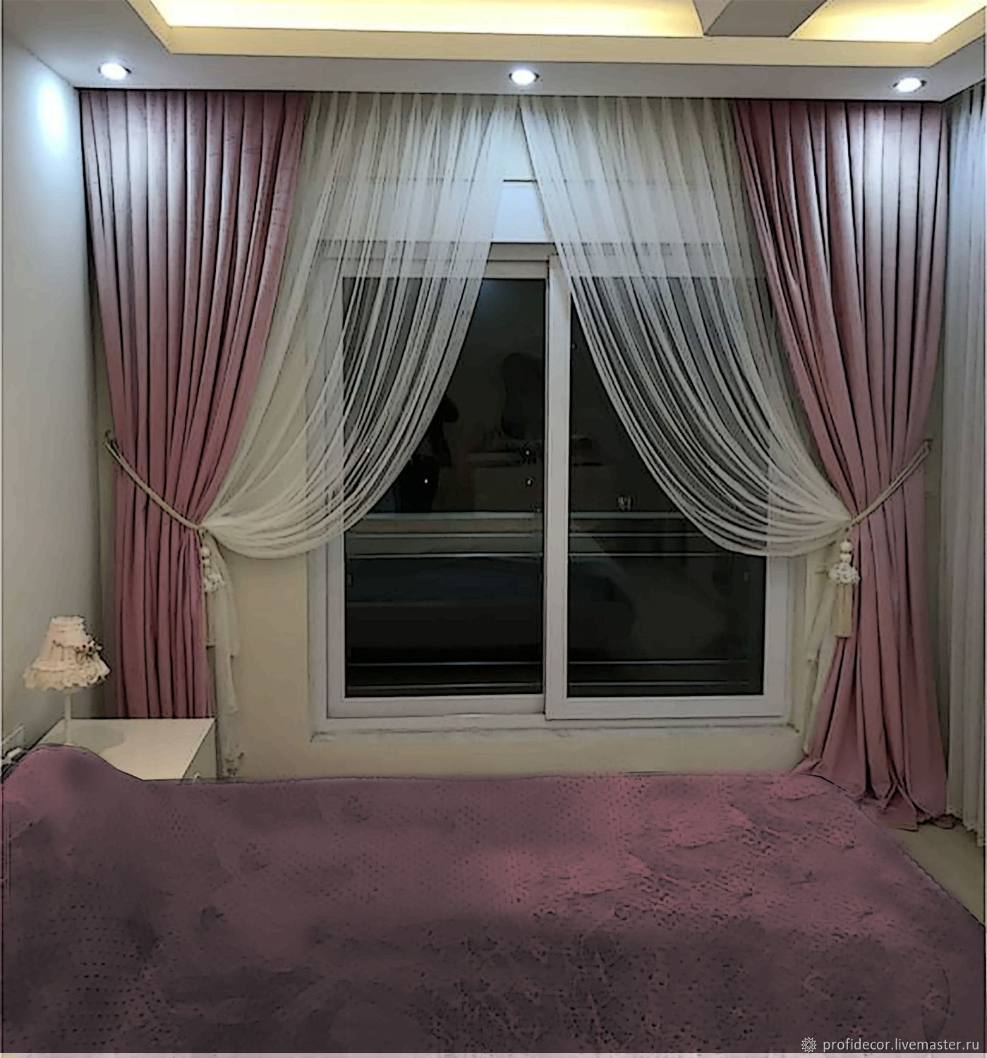 Дизайн штор для спальни - 63 фото примера