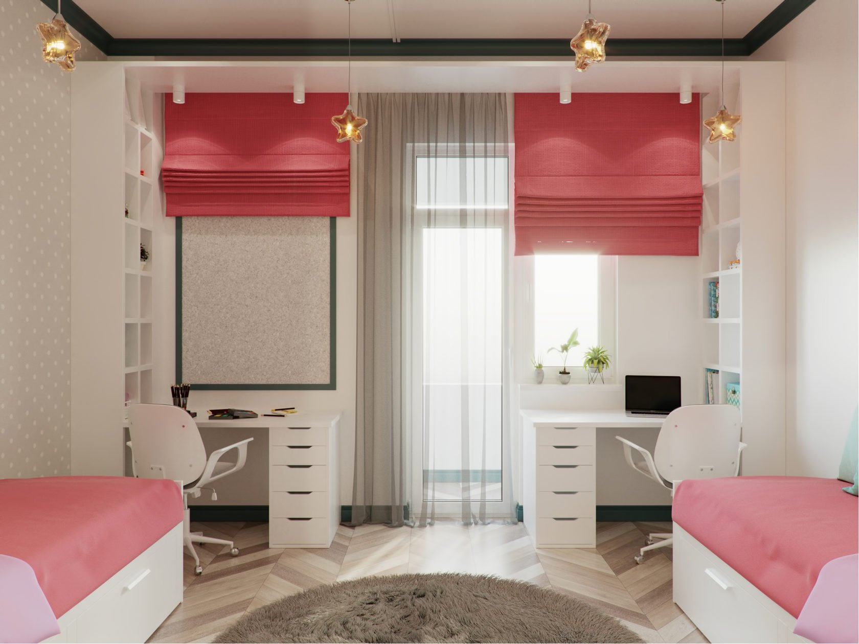 (+87 фото) дизайн детской комнаты для двух девочек
