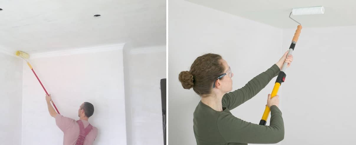 Как побелить потолок водоэмульсионной краской