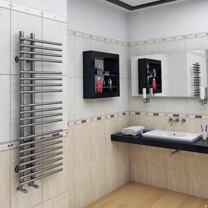 Установка настенного полотенцесушителя в ванной комнате: фото и описание процесса монтажа