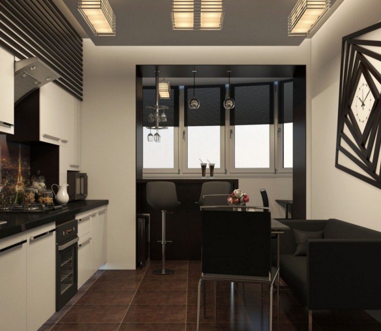 Кухня на балконе 2021 — быть или не быть, 77 идей