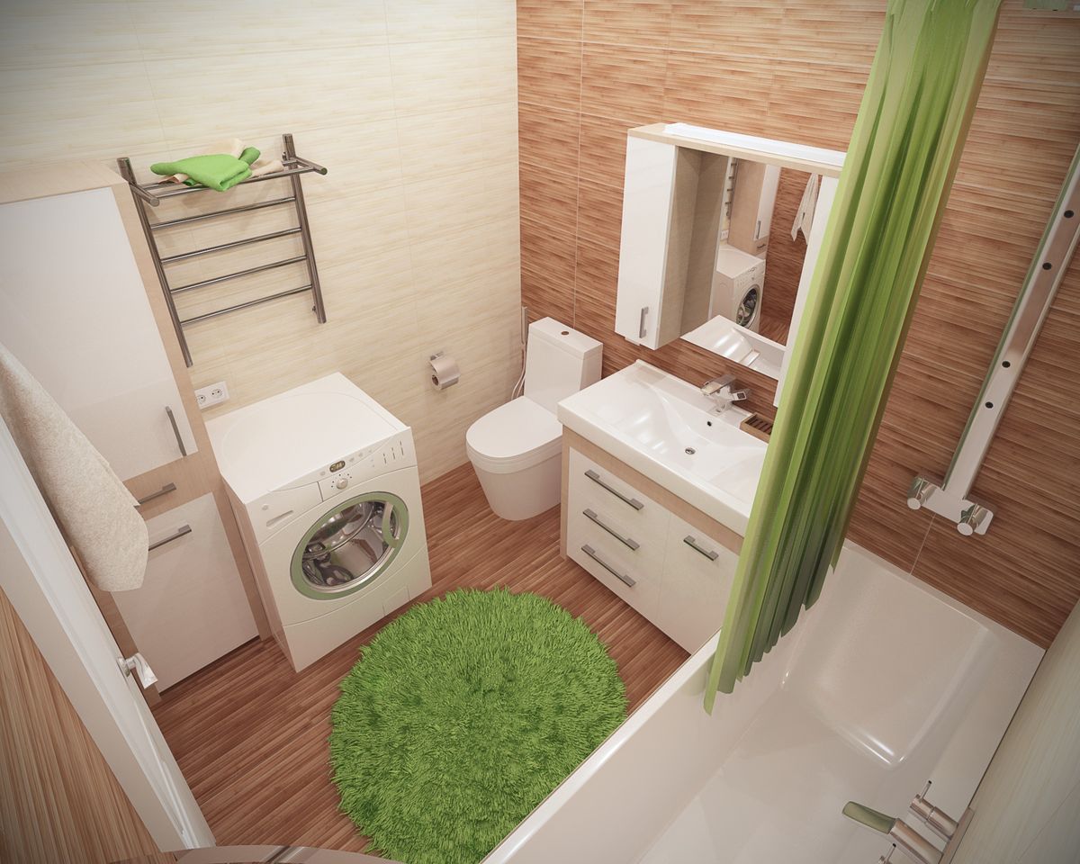 Дизайн ванной 2 м2 в разных типах жилья