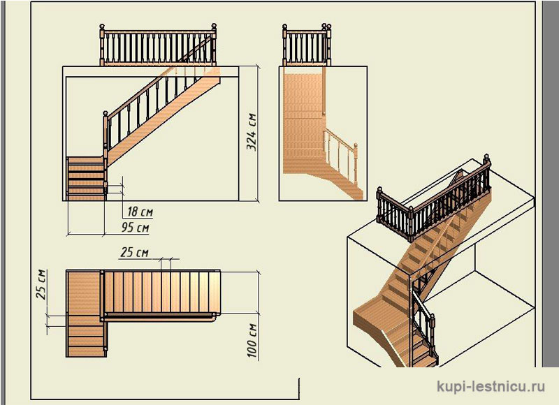 Оптимальный угол наклона лестницы на второй этаж - всё о лестницах