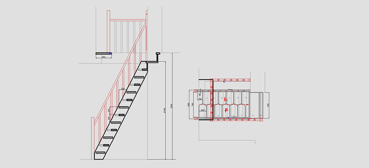 Лестница мотыльковая или гусиный шаг: особенности проектирования и строительства