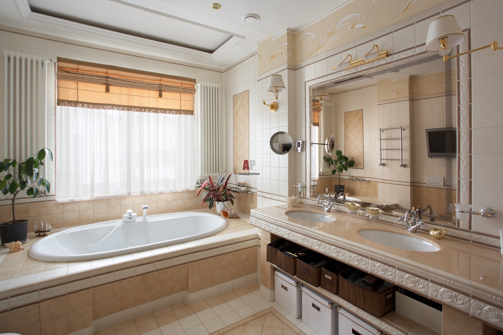 Дизайн ванной комнаты в частном доме +75 фото обустройства - «интерьер ванной»