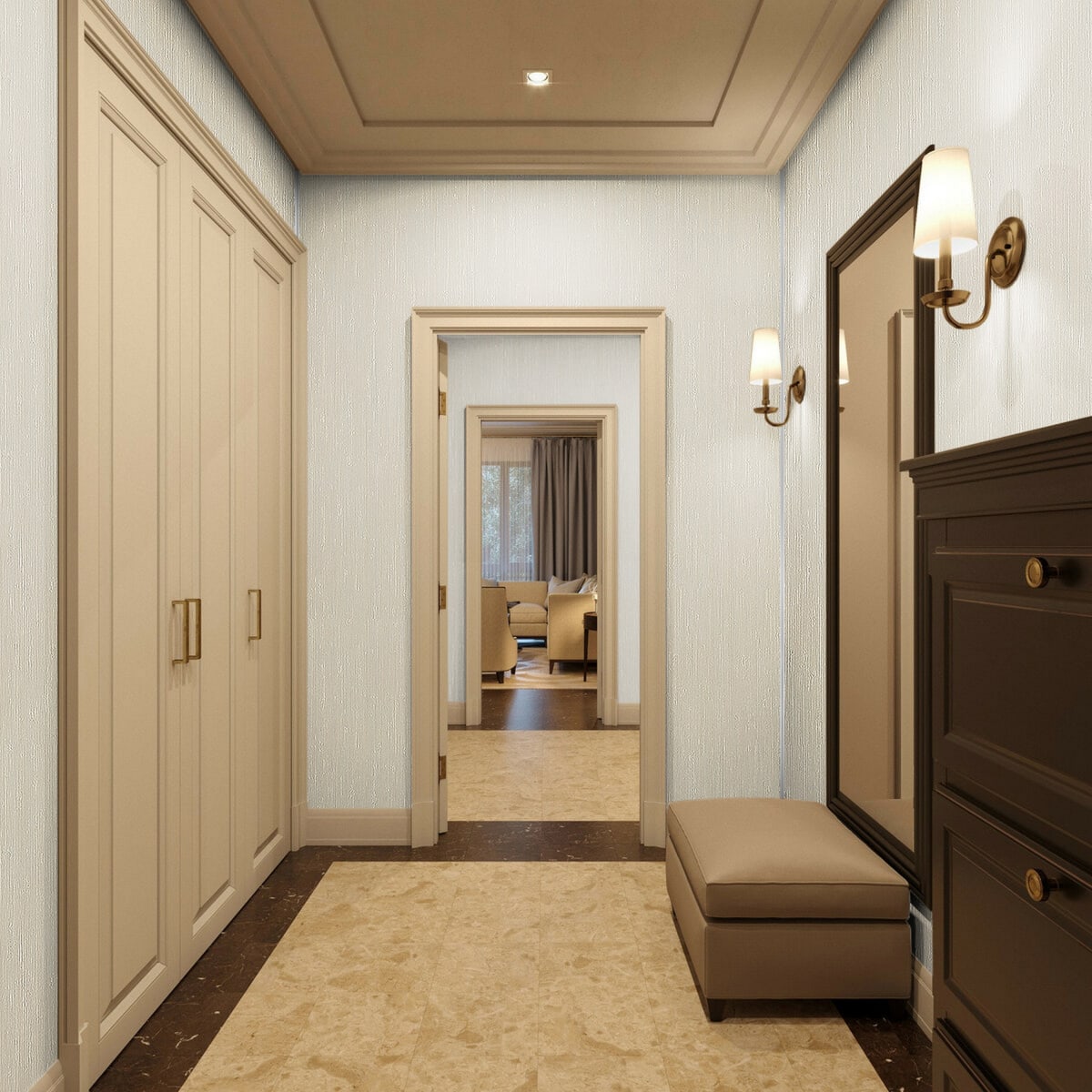 Дизайн коридора в квартире фото — реальные фото интерьеров