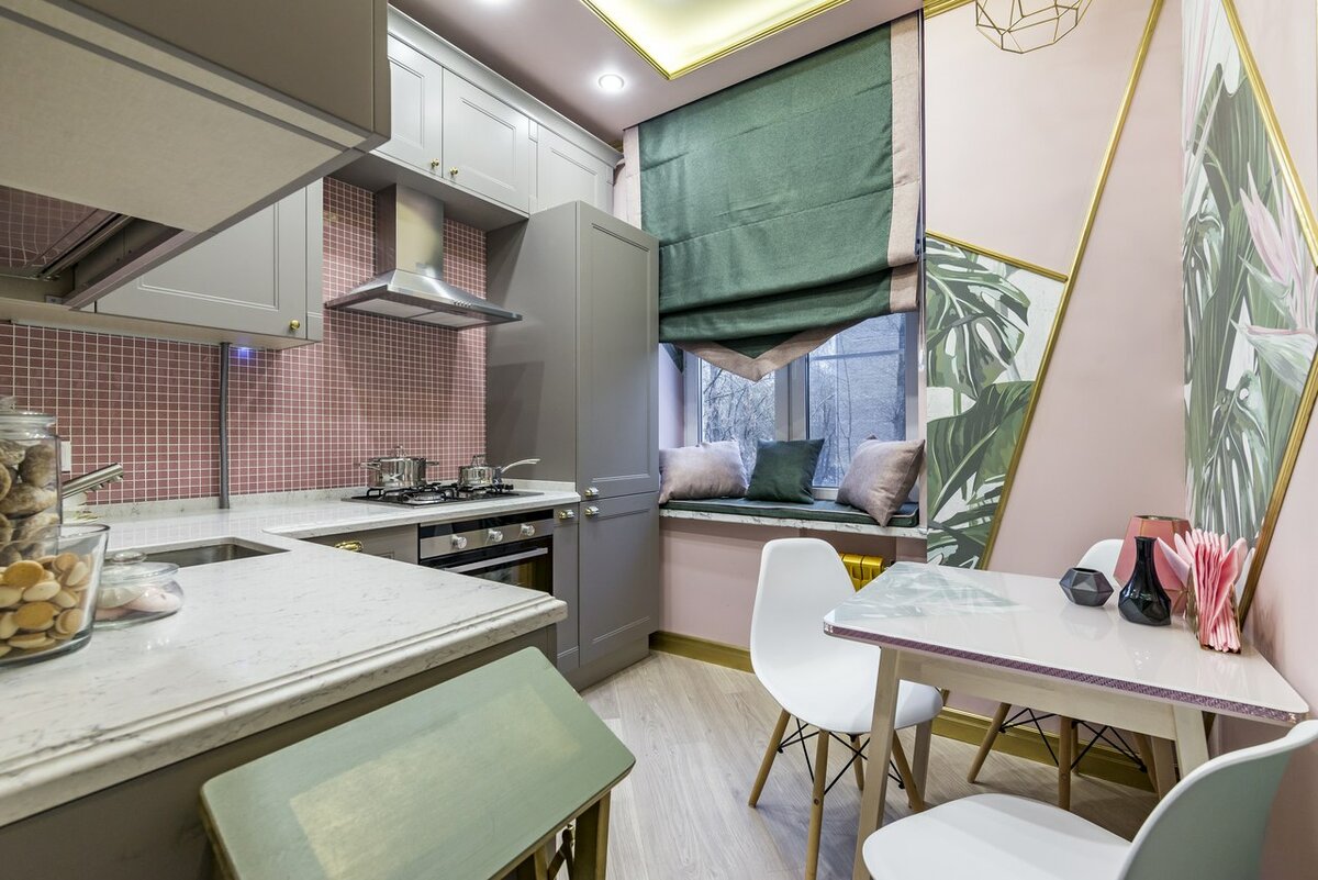 Кухня-гостиная площадью 12 кв. м. – максимальный комфорт на минимальном пространстве