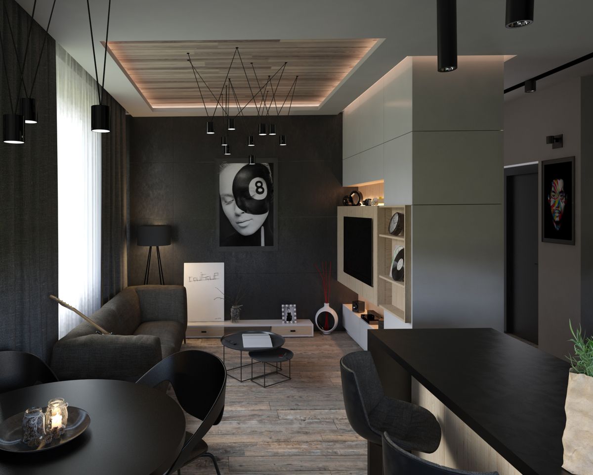 Дизайн однокомнатной квартиры холостяка - дизайн интерьера