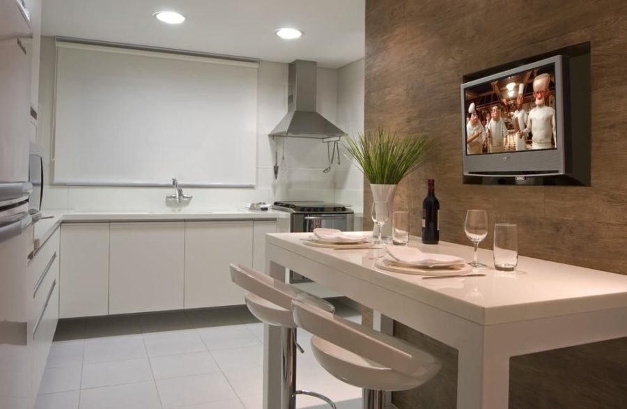 Дизайн кухни с телевизором: 3 совета + фото - строительный блог вити петрова