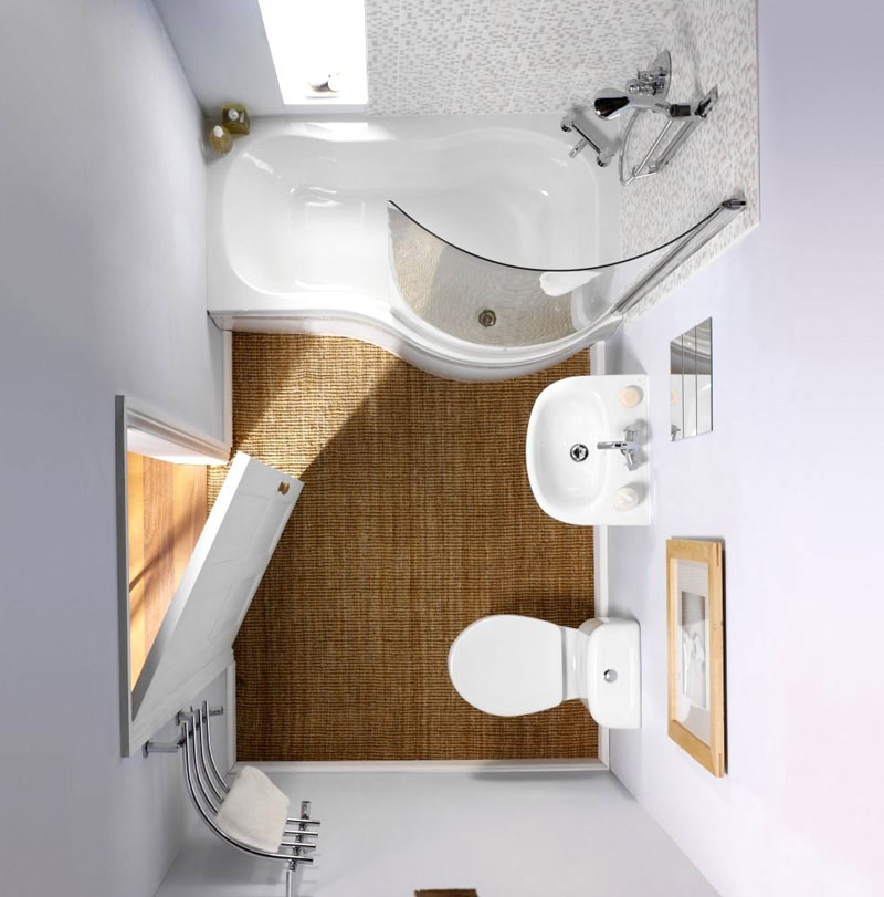 Дизайн маленькой ванной со стиральной машиной
