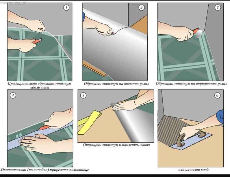 Укладка линолеума своими руками: пошаговая инструкция