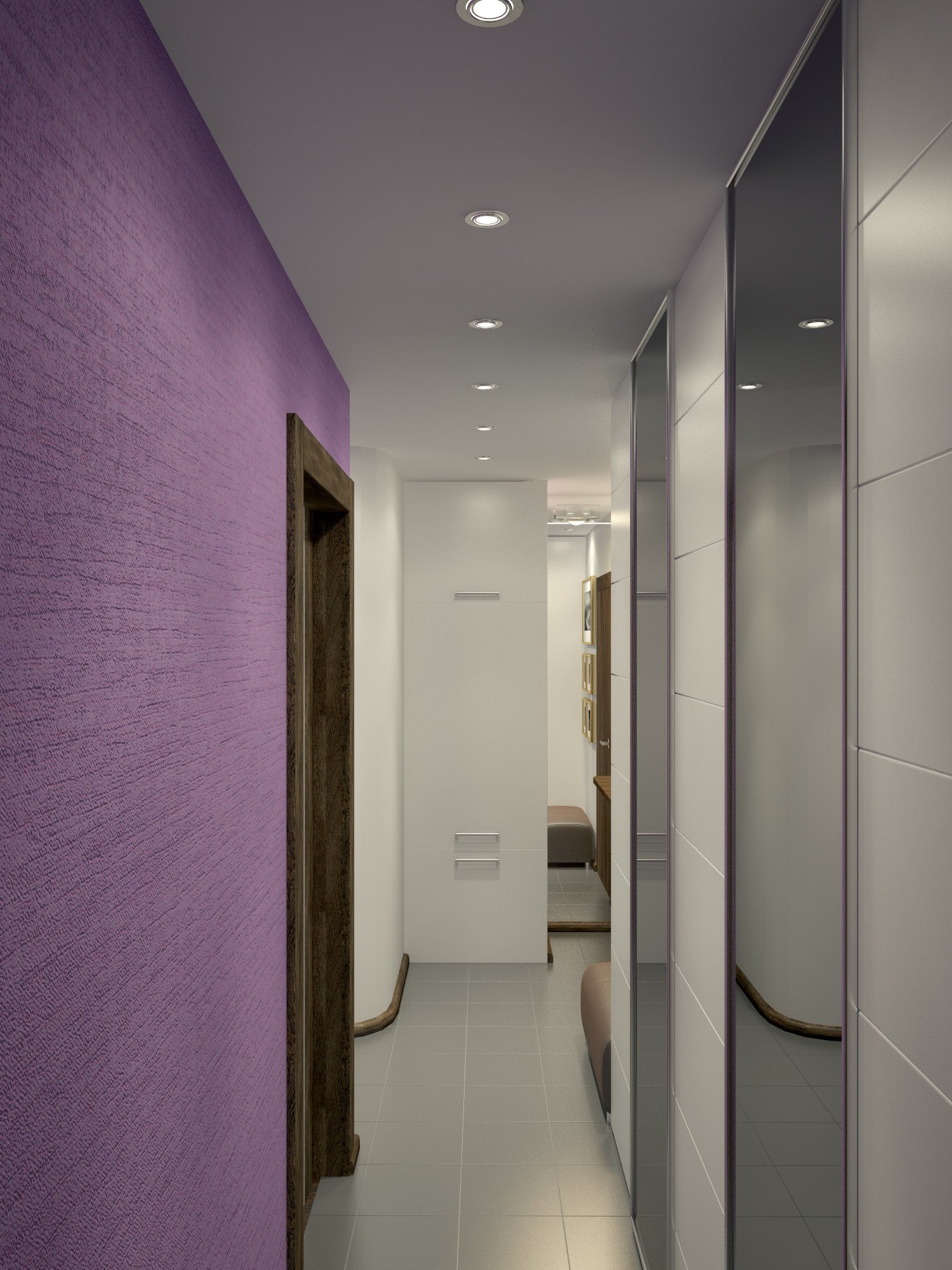 Цвет стен в прихожей: модные оттенки для коридора, синий или сиреневый