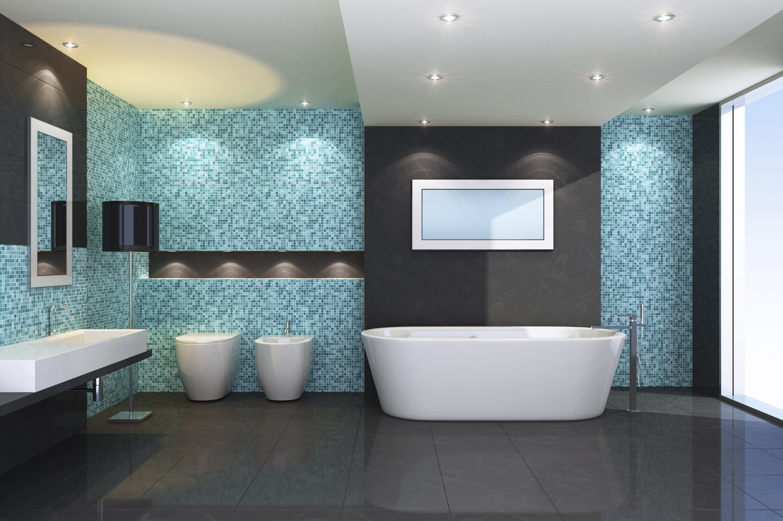 Дизайн ванной комнаты в стилистических и цветовых вариантах