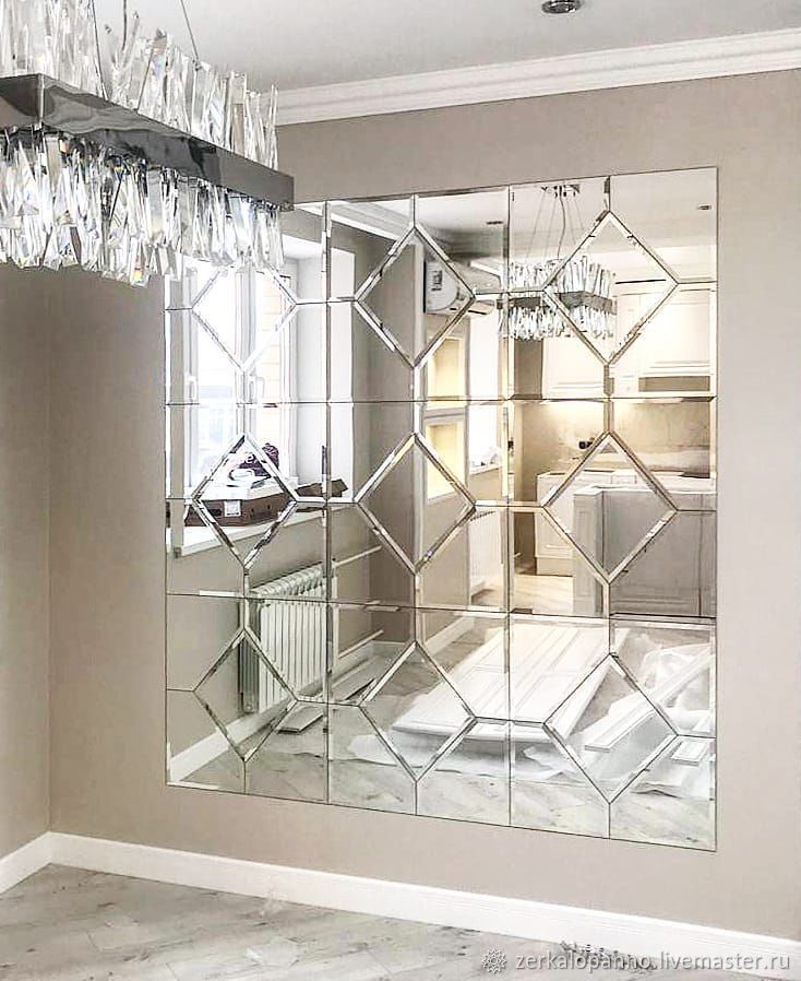 Зеркальное панно на стену - 55 фото необычных украшений интерьера