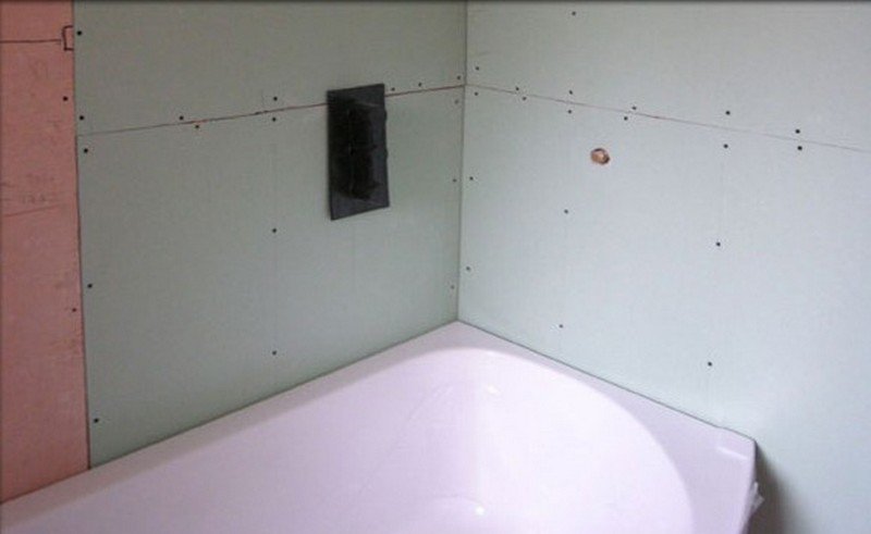 Как правильно обшить ванную комнату гипсокартоном под плитку