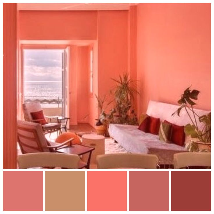 С какими цветами сочетается персиковый цвет в интерьере 45 фото