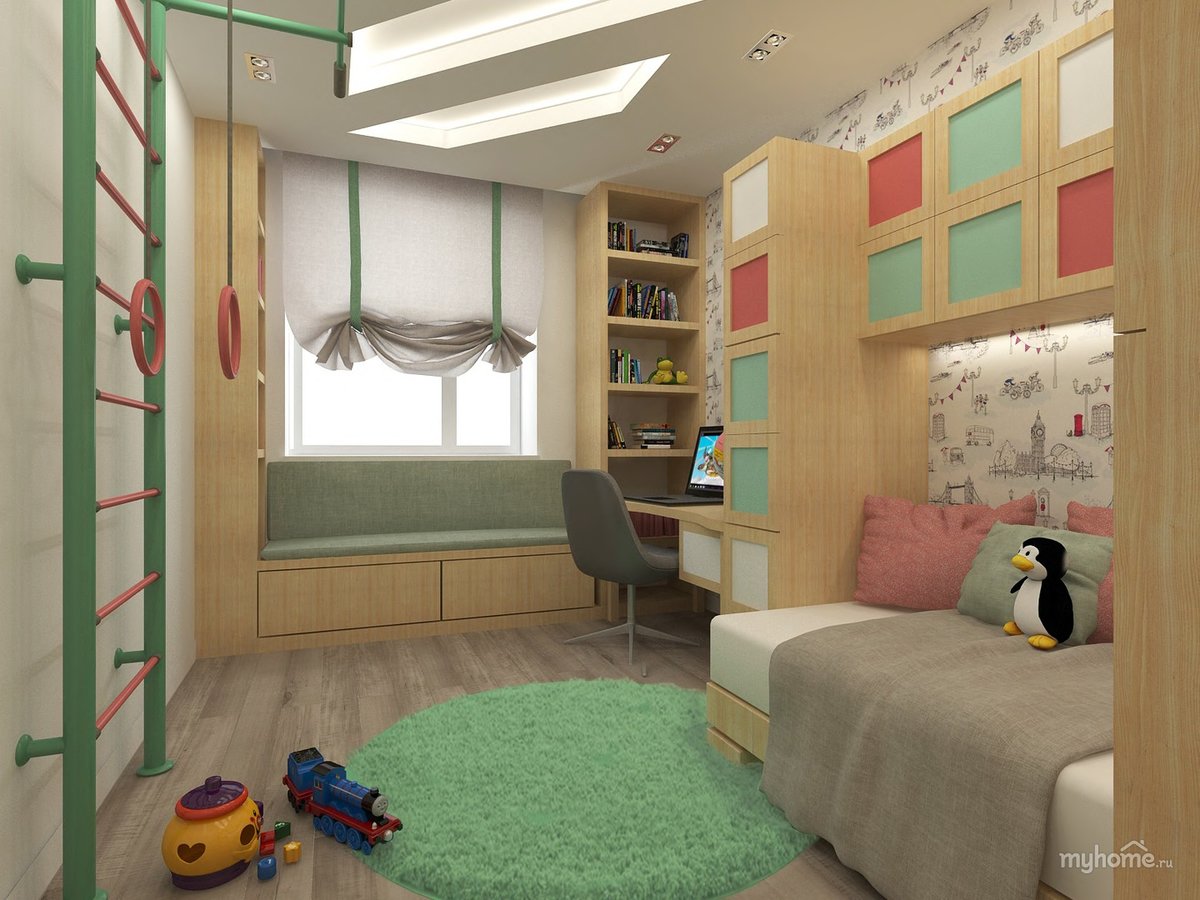 Детская комната для мальчика 12 кв.м.: 75 фото идей дизайна