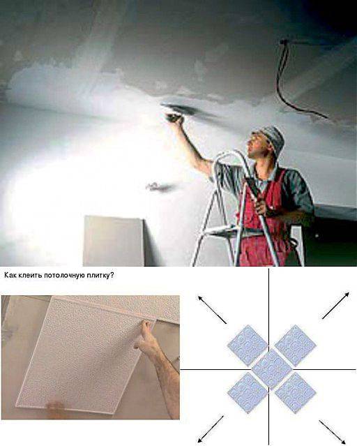 Как наклеить потолочную плитку своими руками пошаговая инструкция с фото