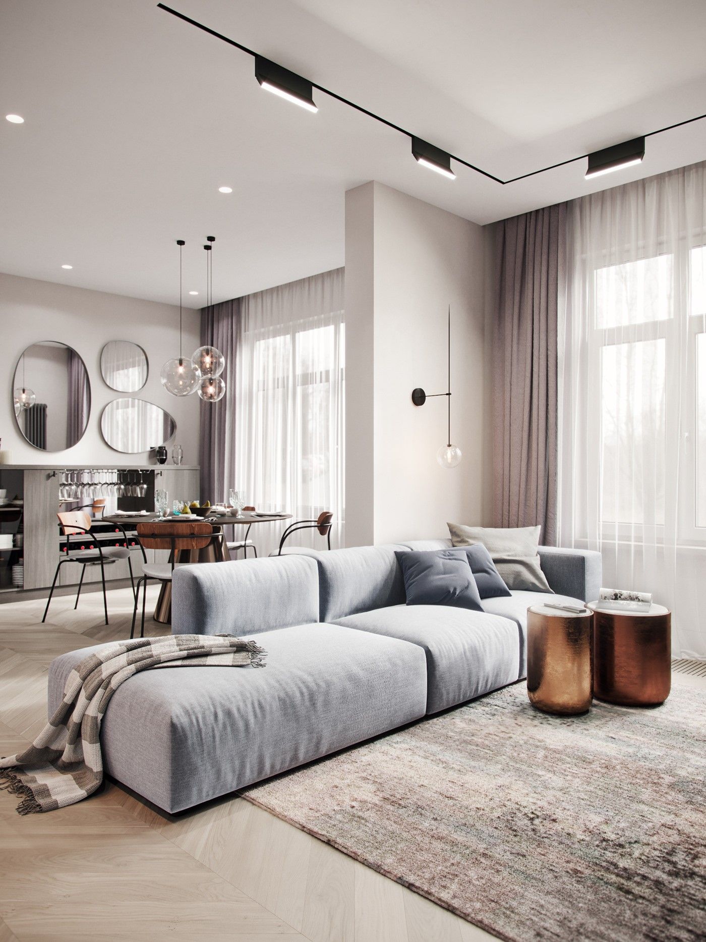 Интерьер гостиной в стиле модерн — особенности оформления, отделки, декора