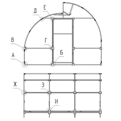 Строительство теплицы по митлайдеру — схема установки, чертежи и расчеты