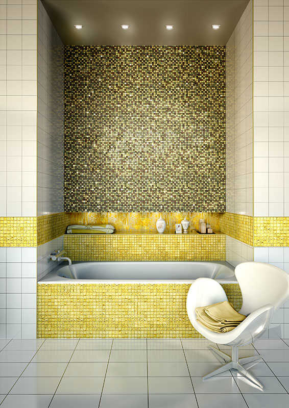 Мозаика в дизайне ванной комнаты - 83 фото современного дизайна