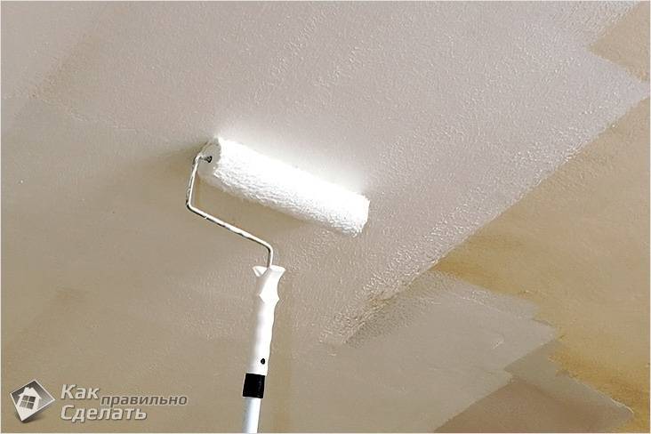 Как покрасить потолок из гипсокартона водоэмульсионной краской без разводов