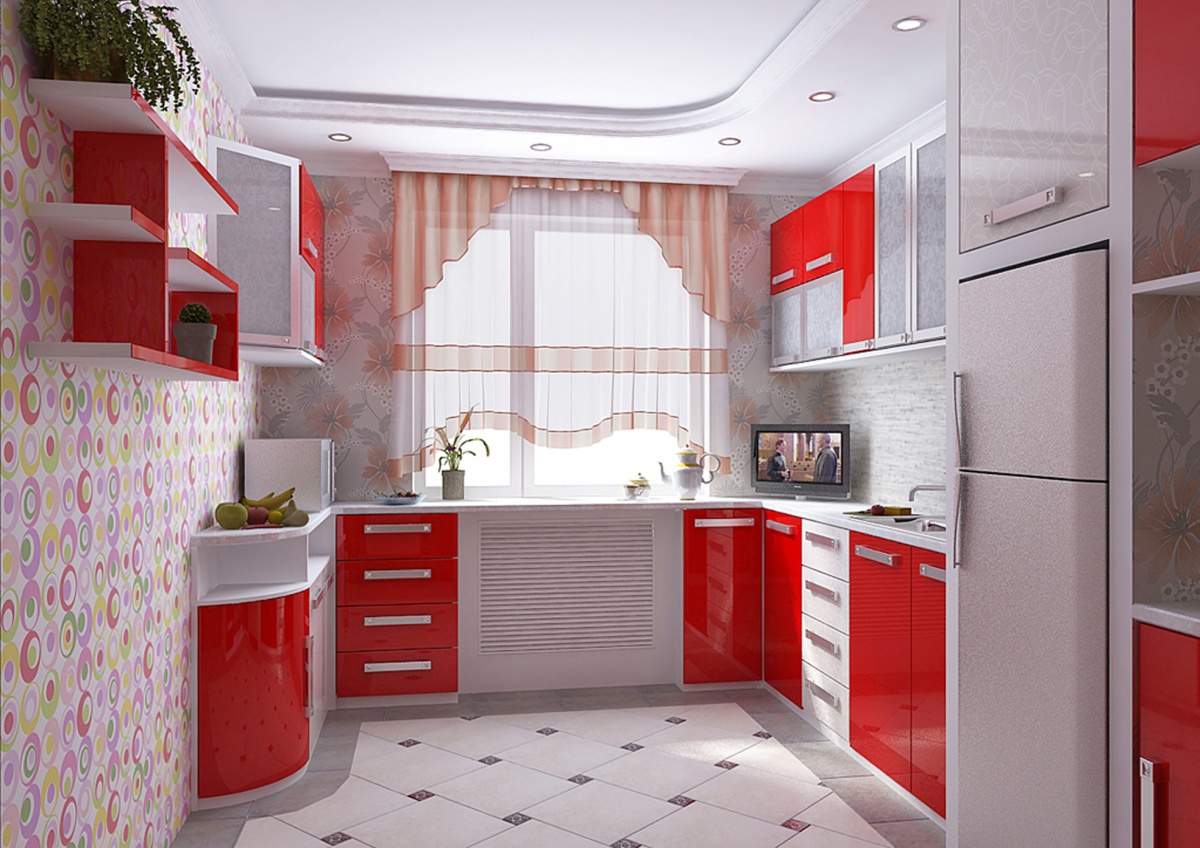 Дизайн кухни в красно-черном цвете: идей для дизайна, как подобрать мебель, обои и аксессуары, фото
