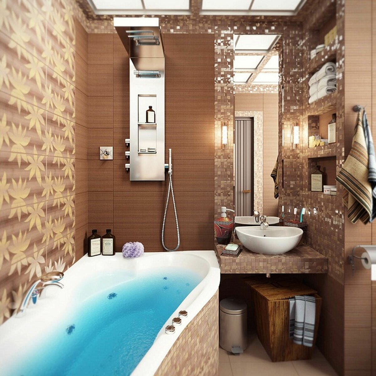 красивые ванной дизайн фото в квартире