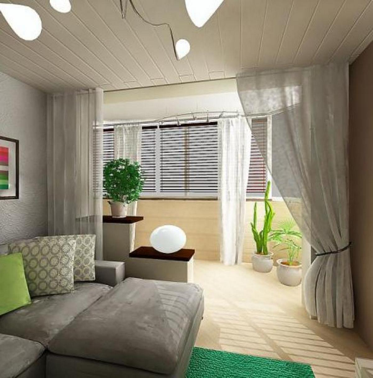 Дизайн современной комнаты с лоджией +50 фото объединенных интерьеров